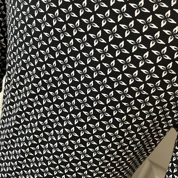 IZOD Black & White Cotton Blend Dress Size M - Picture 6 of 8